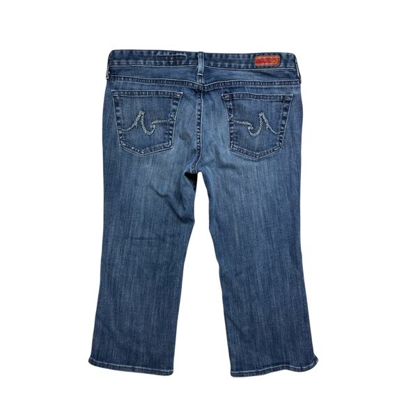 AG ADRIANO GOLDSCHMIED The Athena Crop Low-rise Jeans Size 31 2010s USA Capri - Picture 2 of 8